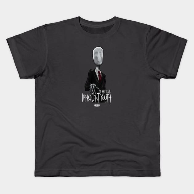 Slenderman Kids T-Shirt by AndysocialIndustries